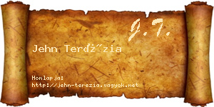 Jehn Terézia névjegykártya