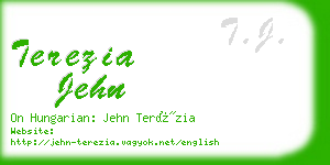 terezia jehn business card